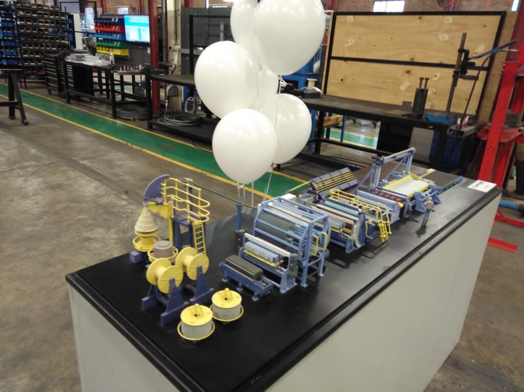 Machine models and product were also on display Machine models and product were also on display
